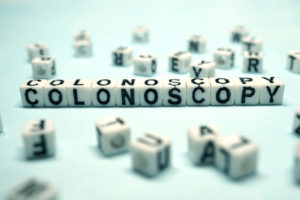 Shot of block letters terms spelled COLONOSCOPY