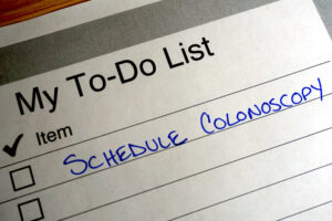 To Do List Reminder to Schedule Colonoscopy