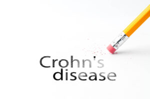 Pencil with eraser with the word Crohn's disease.